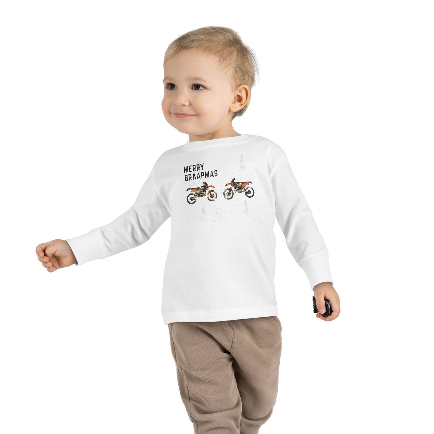 MERRY BRAAPMAS Toddler Long Sleeve Tee